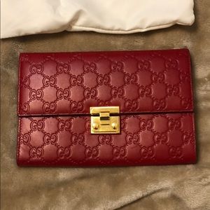 Gucci red clutch/wallet